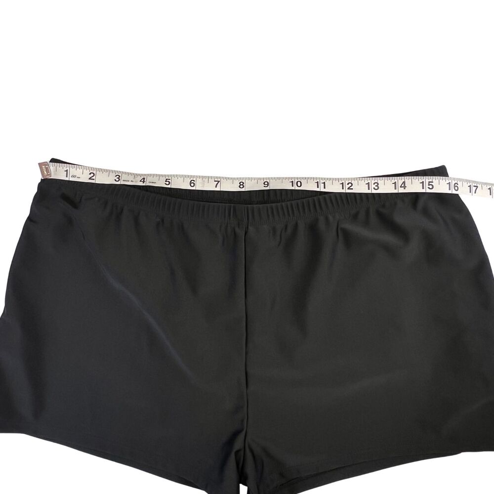 Swim Shorts 4X Black Modest Coverage Board Shorts Resort Beachwear Pool Bottoms - Picture 3 of 10